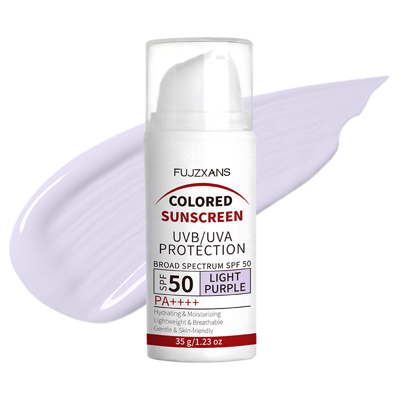 Bb Cream Tinted - ライトパープルティント日焼け止めSPF50フェイスBBクリームファンデーション - ガラス肌効果 防水＆汗に強い 高いUVA/UVBカット