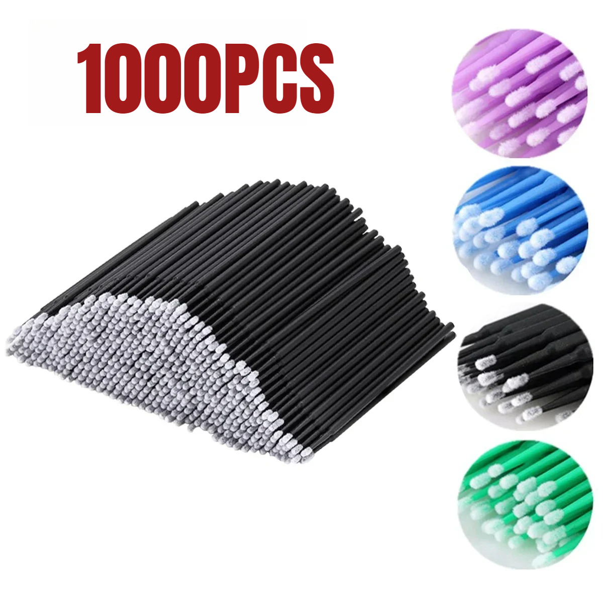 Beauty Makeup Tool - 1000/500 個まつげクリーニングブラシ高カラフルな美容メイククリーンリムーバーツール卸売業者クリスタルブラシまつげマイクロブラシ