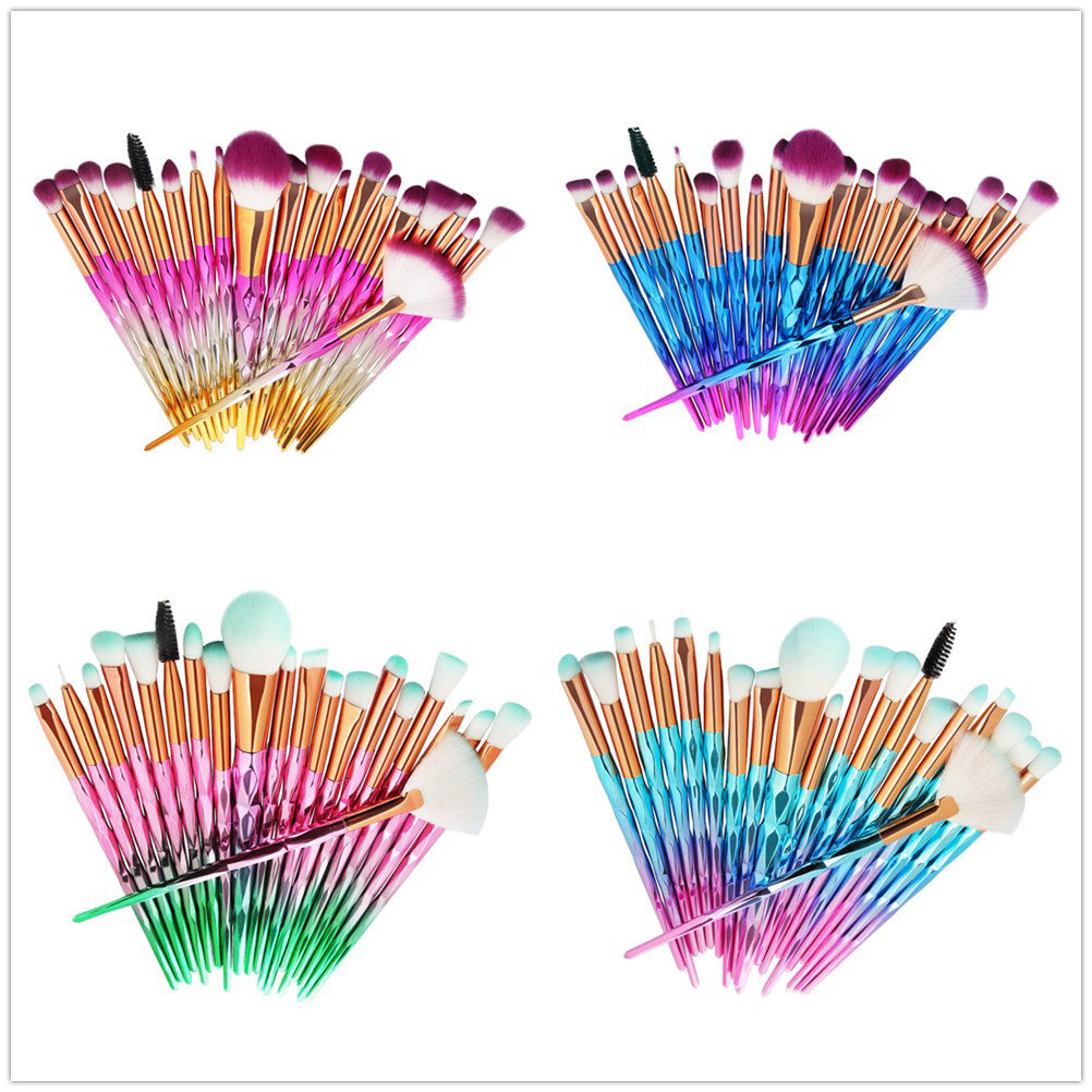 Beauty Makeup Gift Sets - 20本入りプレミアムメイクブラシセット、柔らかい毛先、人間工学に基づいたプラスチックハンドル、完璧なベースメイクやアイコントゥアリングに最適、女性への美容ギフト