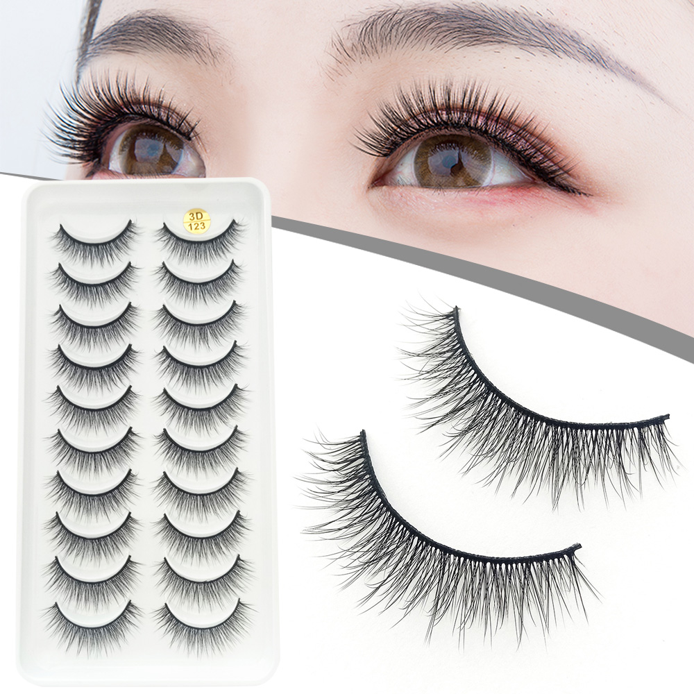 Beauty Makeup Design - 10ペア 3D ふわふわつけまつげ セルフ接着まつげ のり不要 ビューティーブロガー