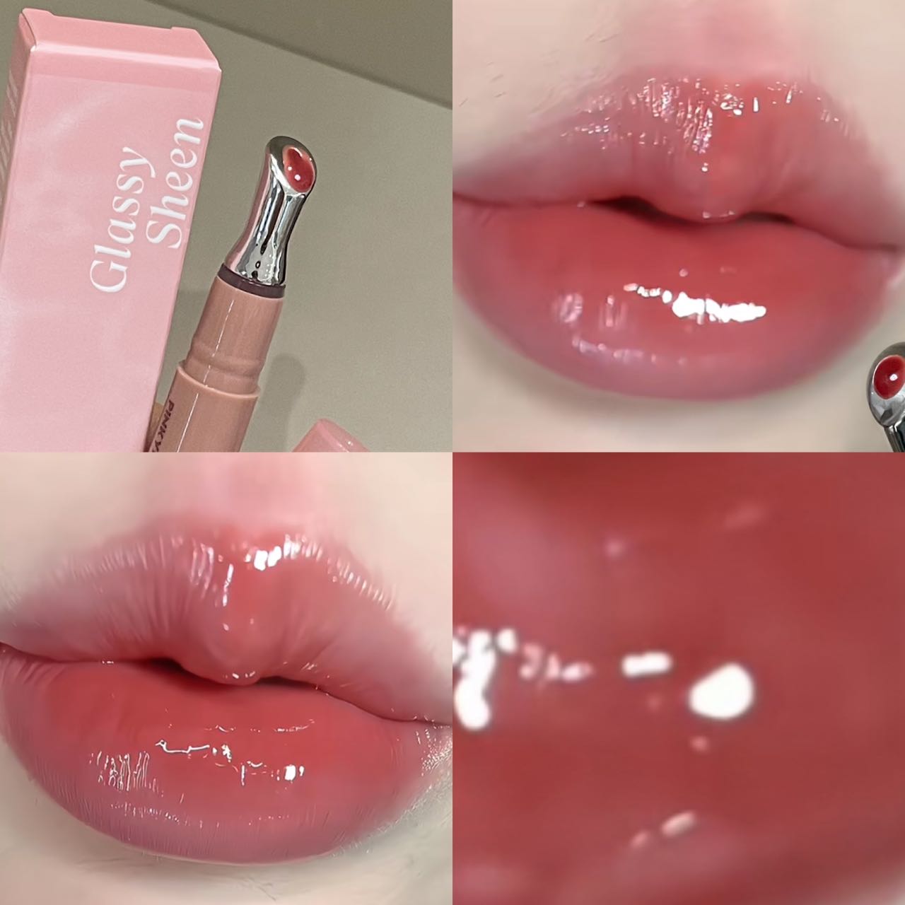Lip Gloss Plumping - ピンキーフォーカス ハイドレーティング セラム リップグロス - ライトジェルテクスチャー、クリアでツヤのあるミラールック、ふっくら＆保湿