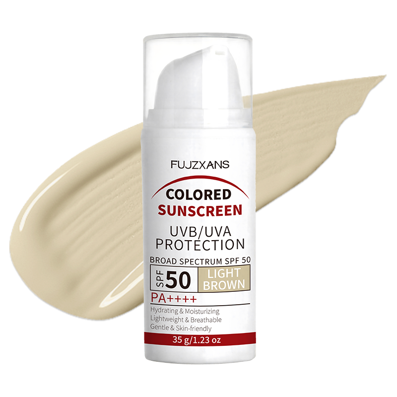 Bb Cream Tinted - ライトブラウンティントBBクリーム SPF50-二酸化チタン日焼け止め、UVA/UVB広域スペクトル、防水・汗に強い、完璧なナチュラルベース