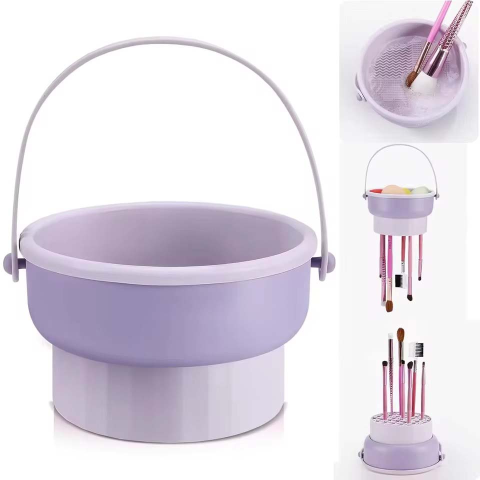 Beauty Makeup Tools Set - メイクブラシ洗浄ボウルビューティーエッグ洗浄ツール収納セットブラシパウダーパフドライクリーニングシリコン乾燥棚