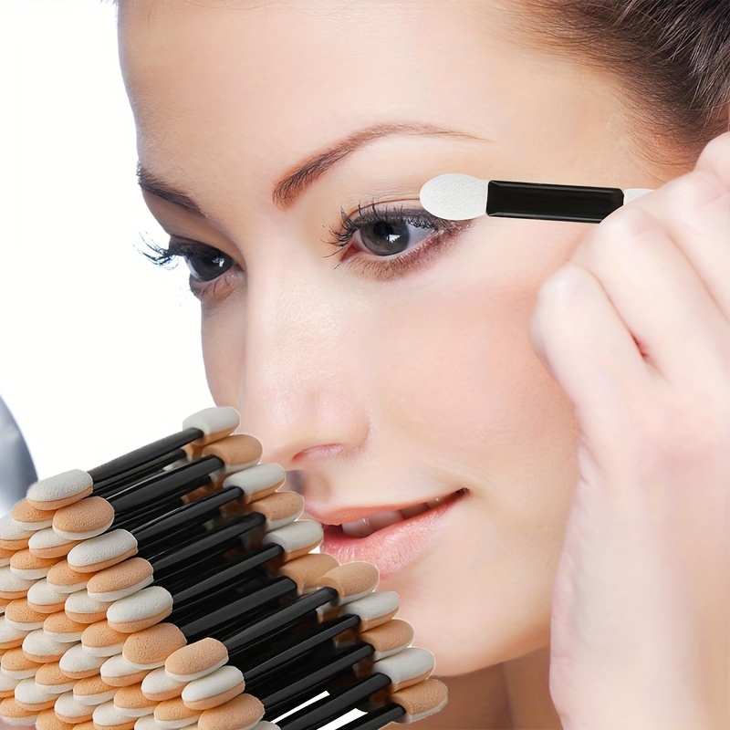 Beauty Makeup Products - 5/10 個アイシャドウアプリケーター使い捨てアイシャドウアプリケーター両端アイシャドウブラシアイシャドウブラシ 6.5 センチメートルアイメイクスポンジアプリケーター
