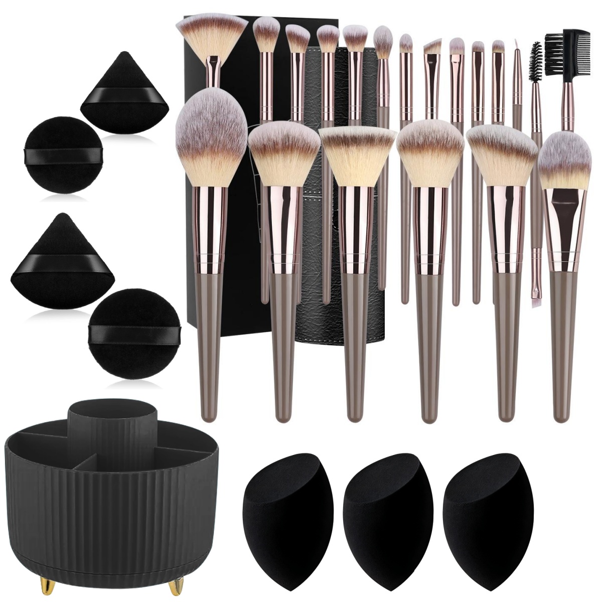 Beauty Makeup Gift Sets - プロフェッショナル 1-20 個メイクブラシセットプレミアム合成アイシャドウファンデーションコンシーラーブレンディングブラッシュ美容ツールクリスマスギフト