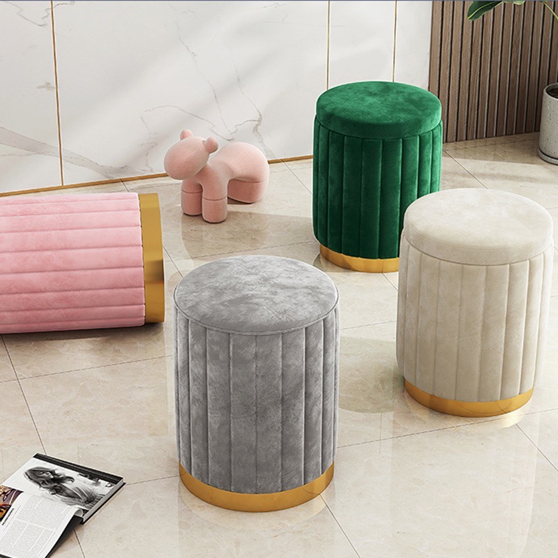 Beauty Makeup Chair - 美容マニキュアスツール、無垢材の低いスツールチェア、軽量高級ドレッサースツール、女の子の寝室用メイクアップスツールを収納できます。