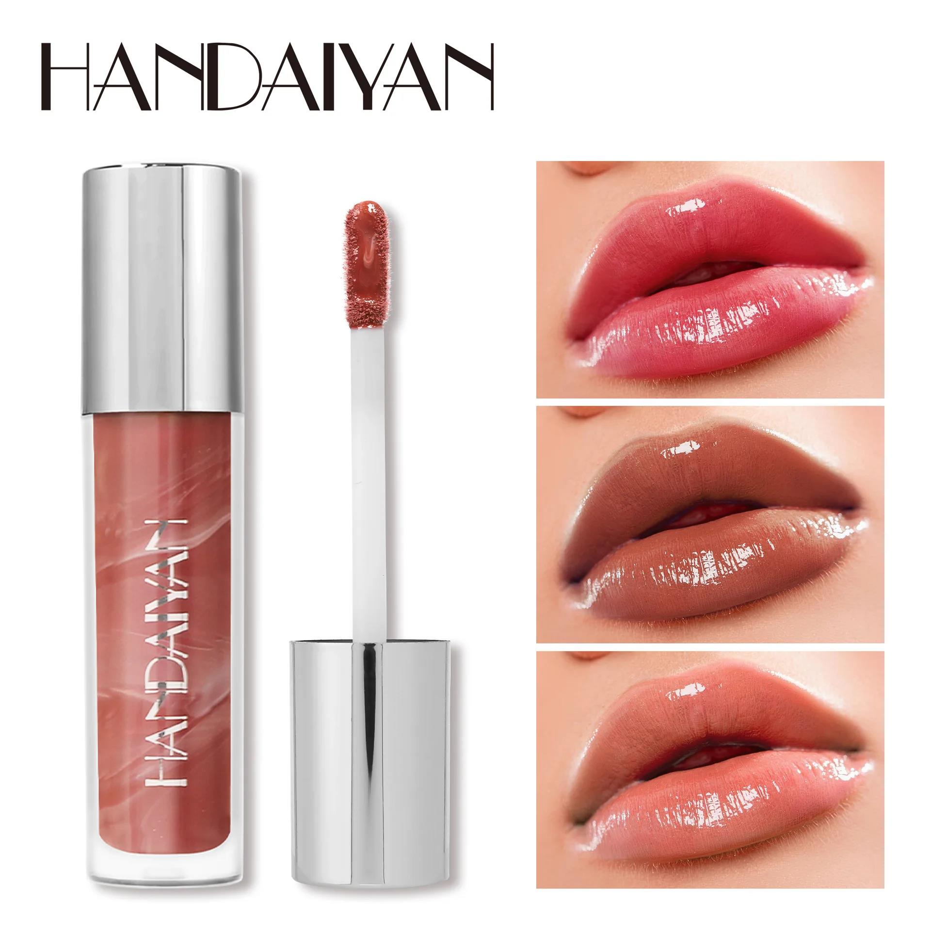 Lip Gloss Plumping - 長持ちするリップグロス ビタミン E 豊満なグレーズを注入 水分補給ヌードカラー リキッドバーム