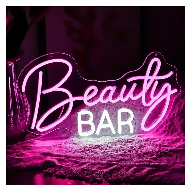 ビューティーバー ネオンサイン 調光可能なライト 壁装飾用  - Beauty Makeup Bar のレビューと価格