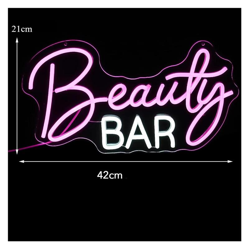 ビューティーバー ネオンサイン 調光可能なライト 壁装飾用  - Beauty Makeup Bar のレビューと価格