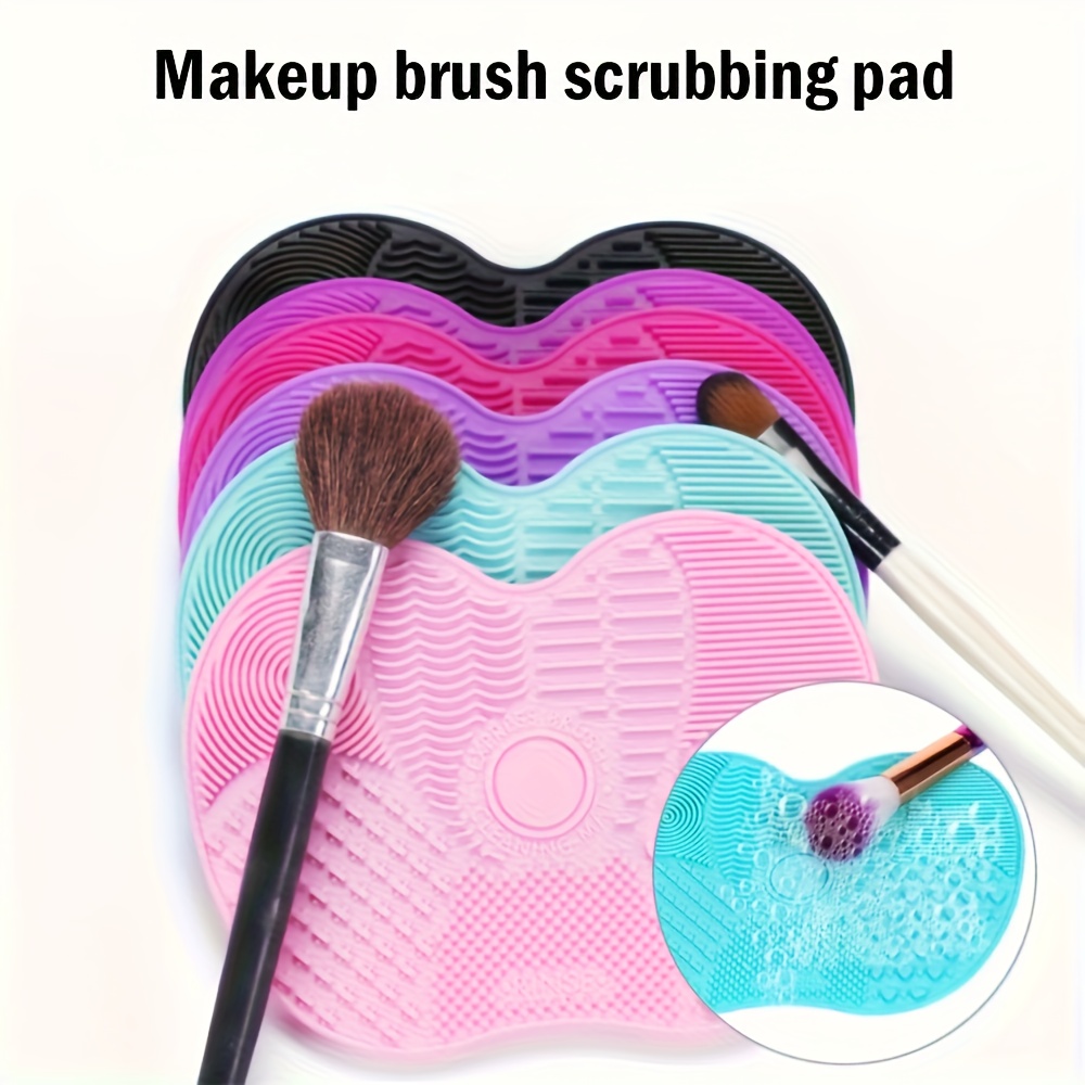 シリコン製のリンゴ型メイクブラシクリーニングマット、吸盤付き - Beauty Makeup Products のレビューと価格
