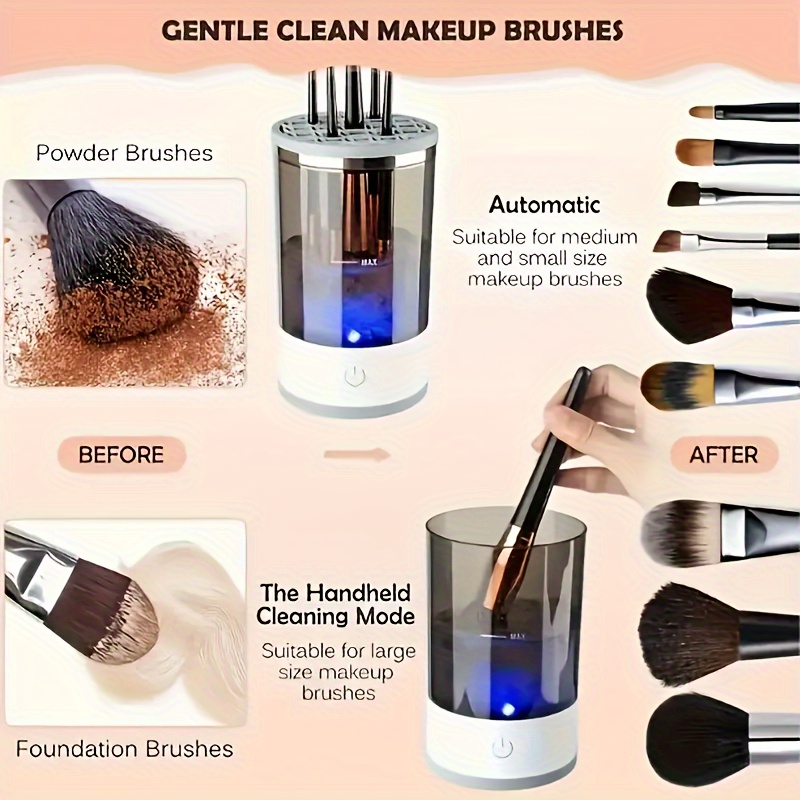 自動電動メイクブラシクリーナー USBプラグ式 ポータブルア - Beauty Makeup Products のレビューと価格