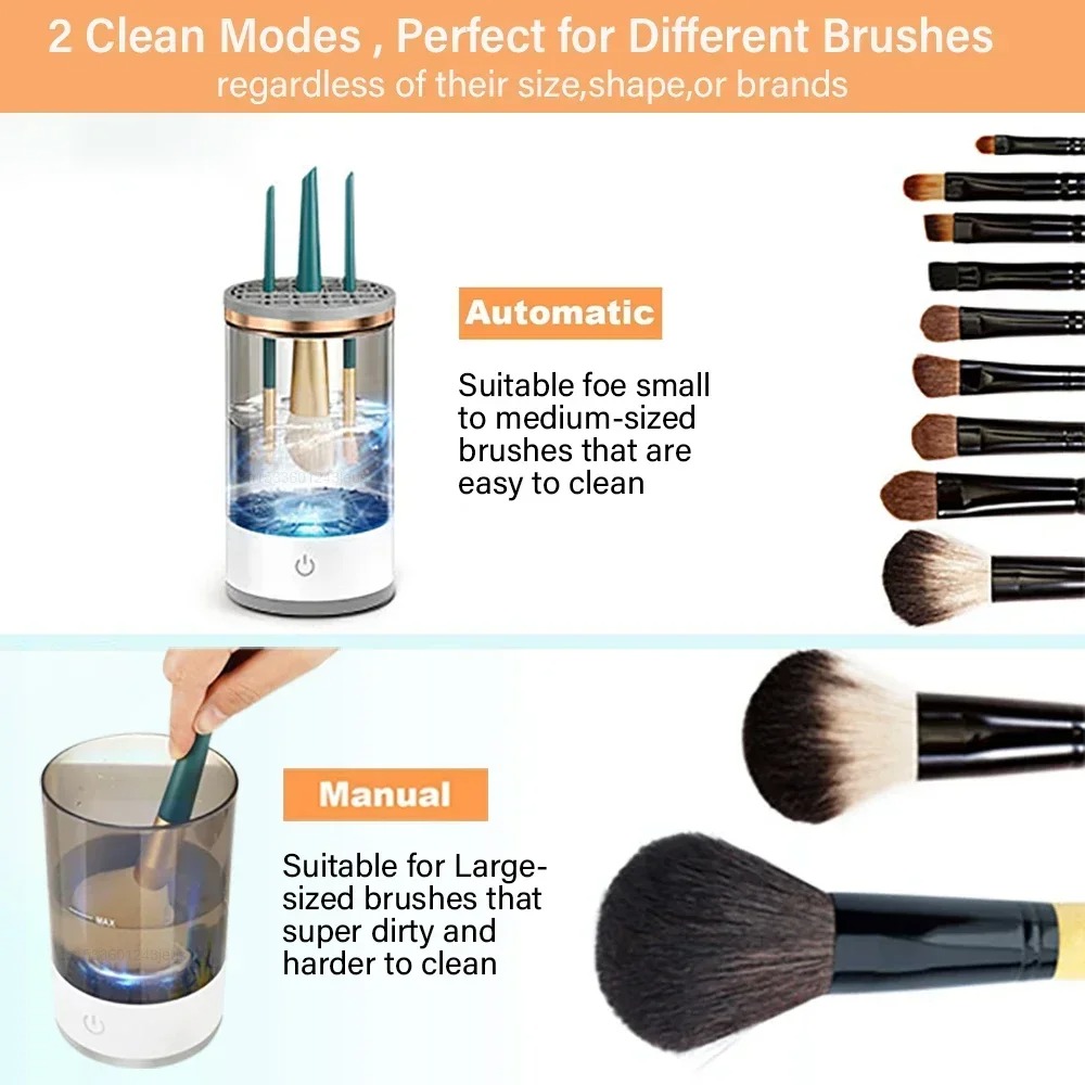 自動電動メイクブラシクリーナー USBプラグ式 ポータブルア - Beauty Makeup Products のレビューと価格
