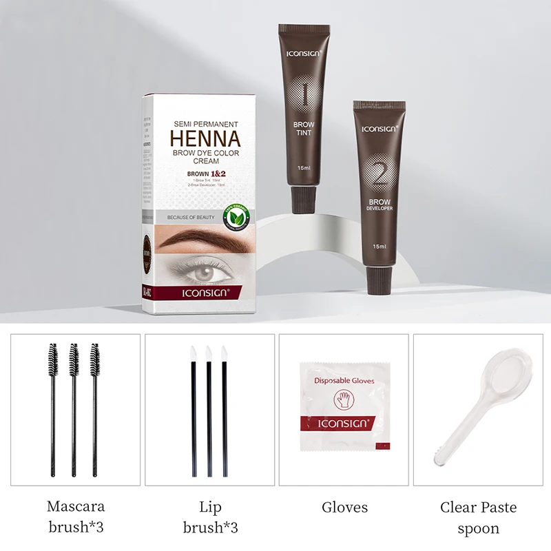 プロフェッショナルなヘナまつげアイブロウ染料、15分の高速脱 - Bb Cream Tinted のレビューと価格