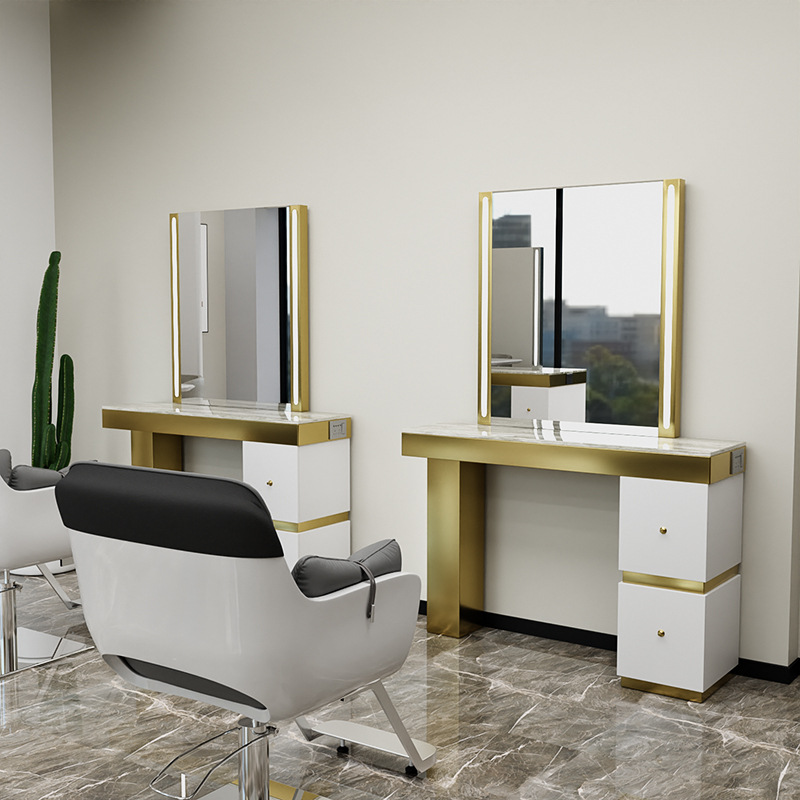 新しいデザインの理容室用バニティデスク、化粧台用ミラーライト - Beauty Makeup Design のレビューと価格