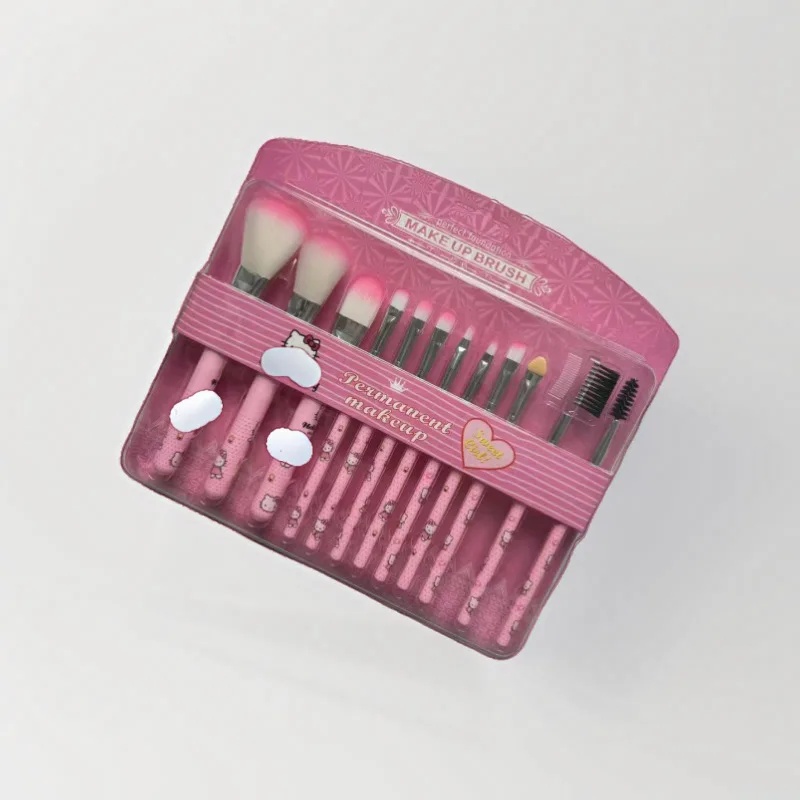 ハローキティ 12本入りメイクブラシセット かわいいピンクの - Beauty Makeup Tools Set のレビューと価格