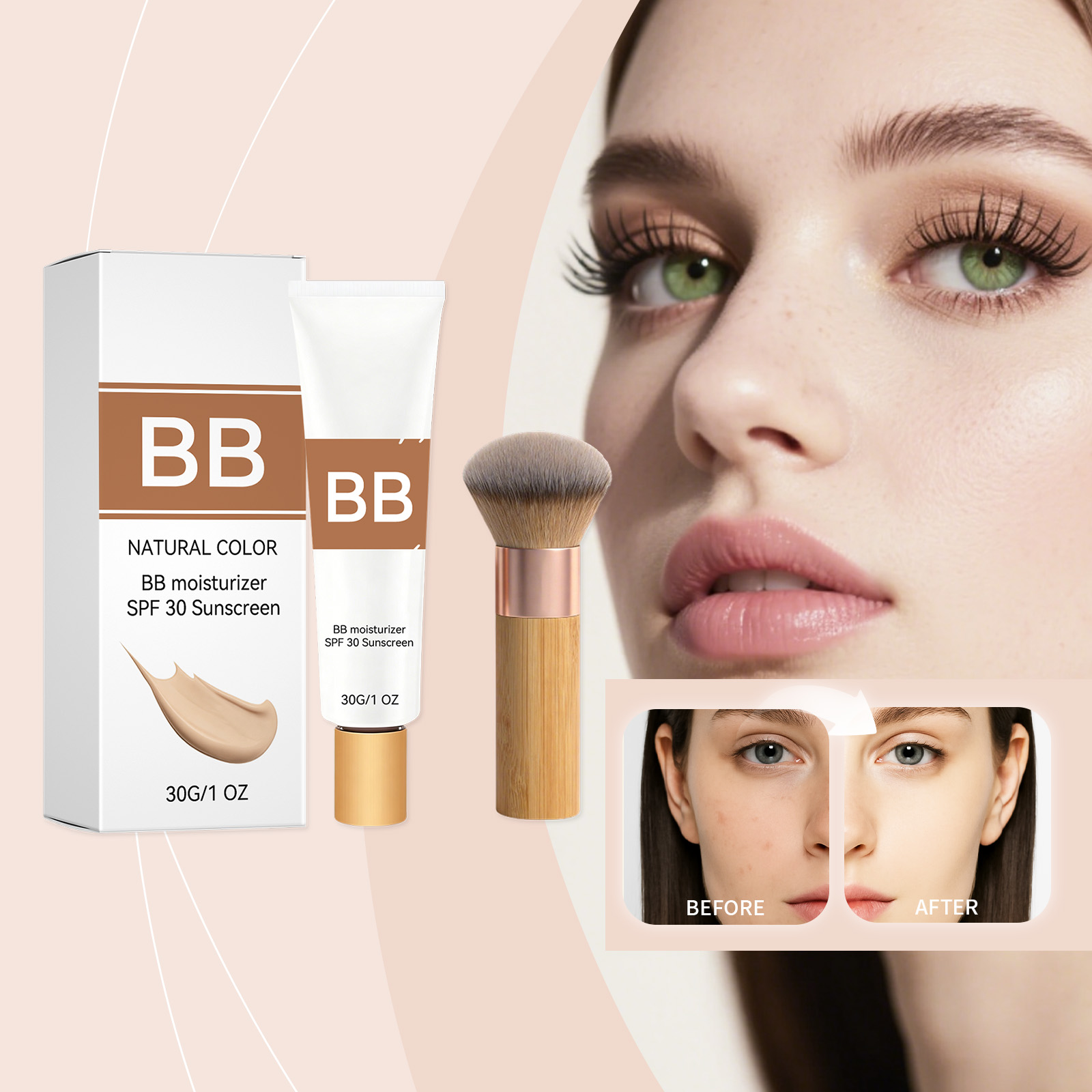 SPF30配合の色付き保湿BBクリーム、ヒアルロン酸配合で肌 - Bb Cream Tinted のレビューと価格