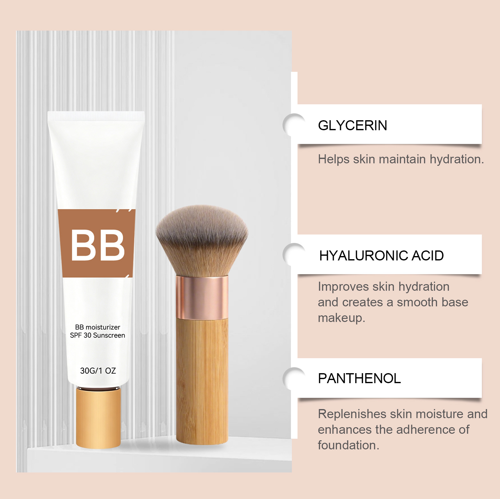 SPF30配合の色付き保湿BBクリーム、ヒアルロン酸配合で肌 - Bb Cream Tinted のレビューと価格
