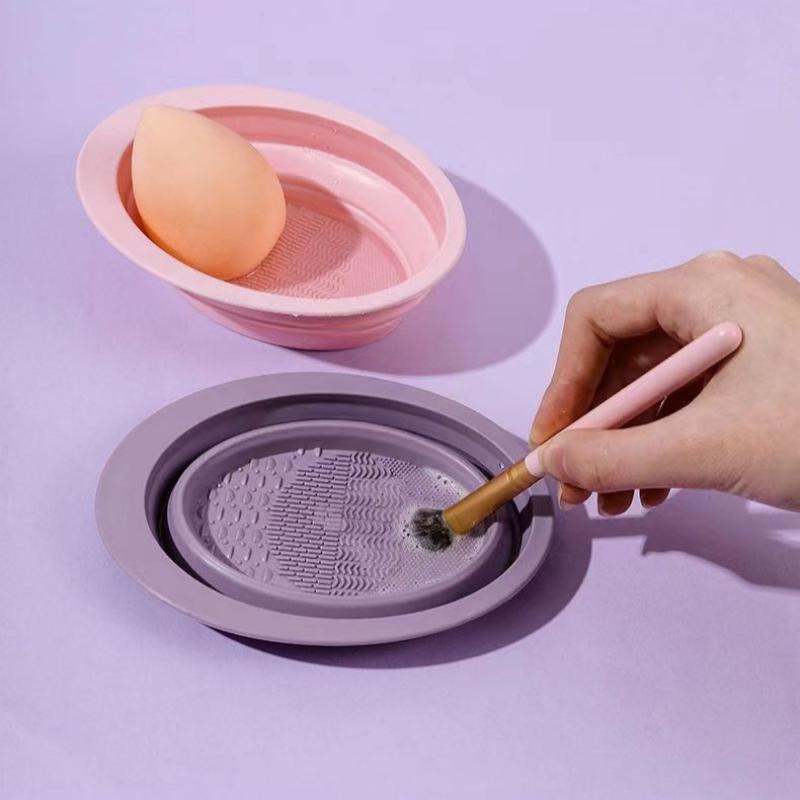 折りたたみ式パウダーパフ洗浄ボウル アイシャドウブラシ洗浄マ - Beauty Makeup Products のレビューと価格