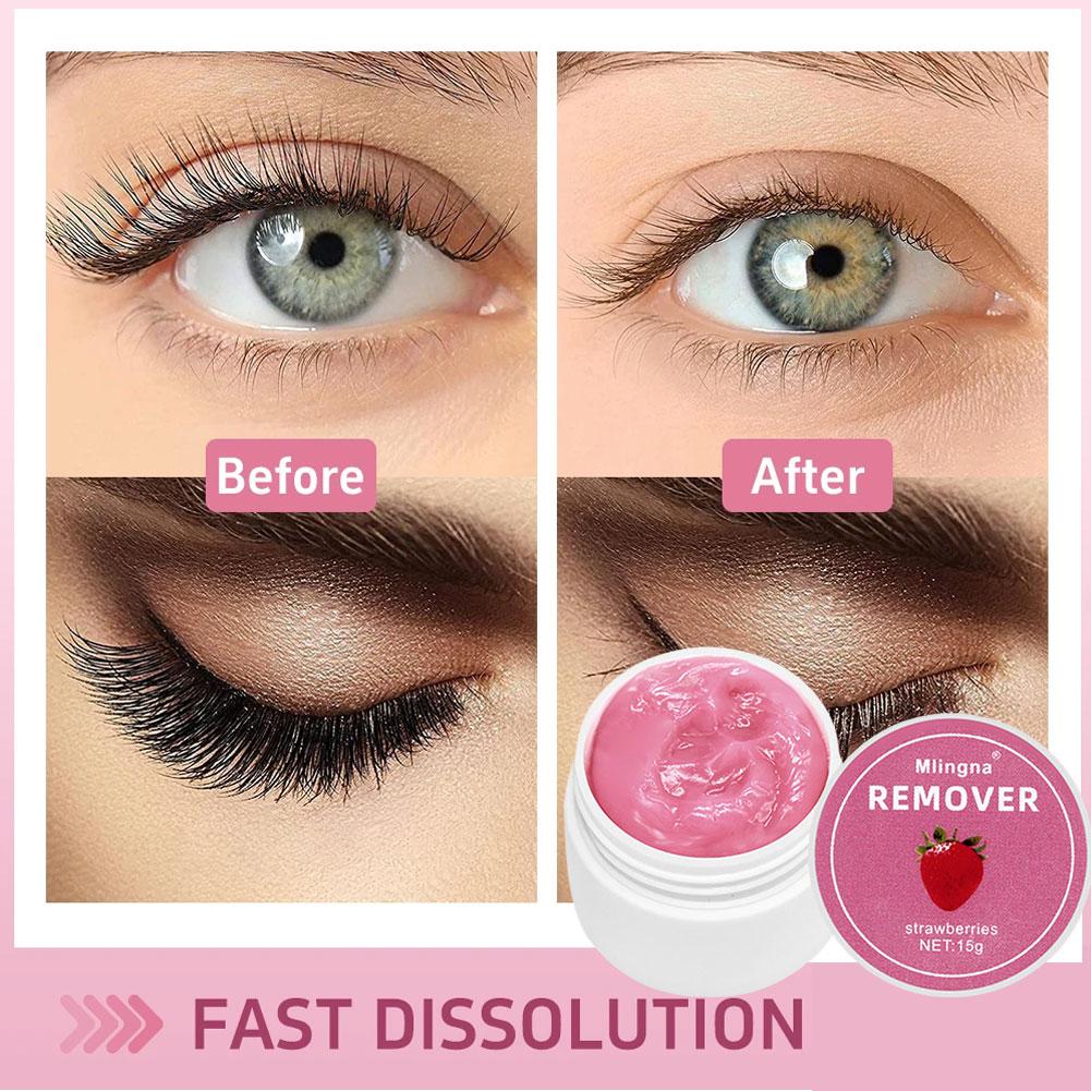 まつげ接着剤リムーバークリーム透明プロフェッショナルクイック - Beauty Makeup Tool のレビューと価格