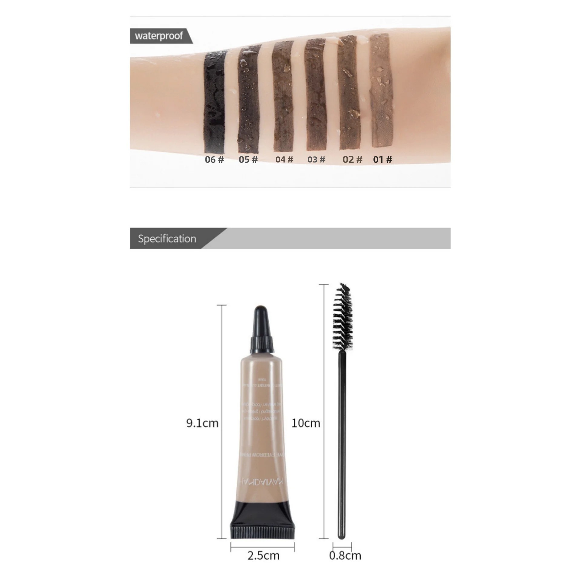 ナチュラルアイブロウティントジェル防水汚れ防止6シェード着色 - Bb Cream Tinted のレビューと価格