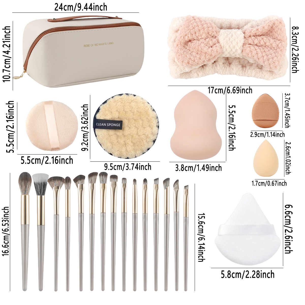 レザーハンドルバッグ付き36点プレミアムメイクアップセット、 - Beauty Makeup Tools Set のレビューと価格