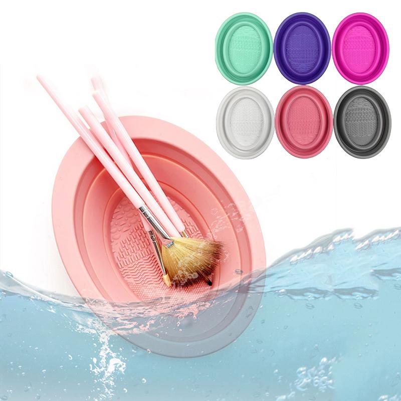 ソフトシリコーン化粧ブラシクリーナー折りたたみパウダーパフク - Beauty Makeup Products のレビューと価格