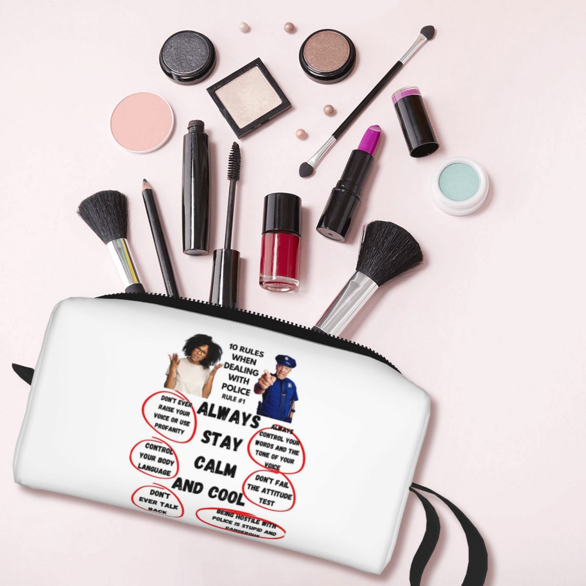 ルール # 警察官との接合時用メイクアップバッグ、化粧品オー - Beauty Makeup Deals のレビューと価格