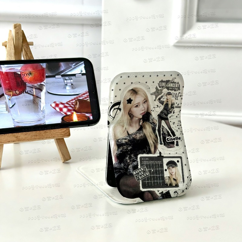 Aespas ミニ折りたたみ化粧鏡垂直デスクトップ化粧鏡ポー - Beauty Makeup Vanity のレビューと価格