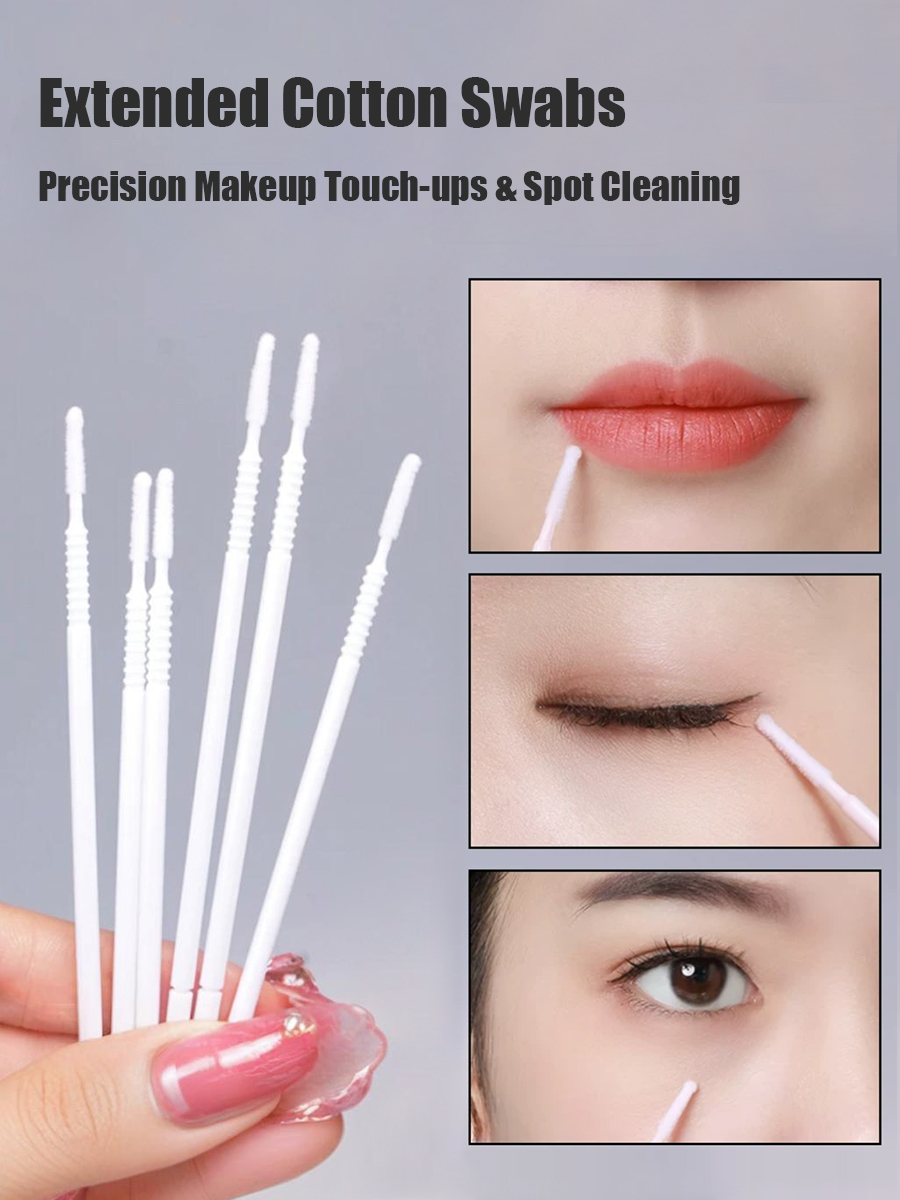 使い捨てロング綿棒まつげエクステンションマイクロブレーディン - Beauty Makeup Tool のレビューと価格