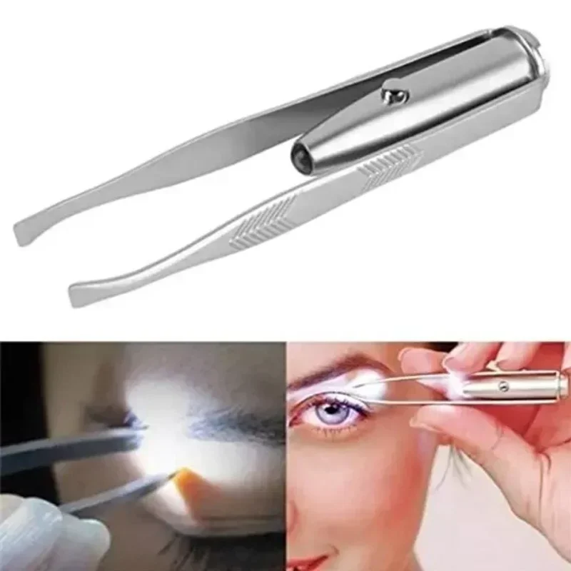 1/3 個 Led 眉毛ピンセットステンレス鋼顔眉毛デザイン - Beauty Makeup Design のレビューと価格