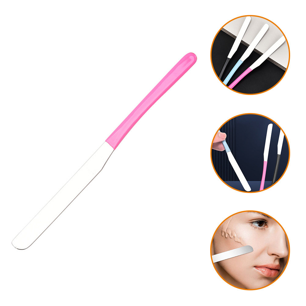 ステンレス製メイクアップミキシングスパチュラ ロングハンドル - Beauty Makeup Tool のレビューと価格