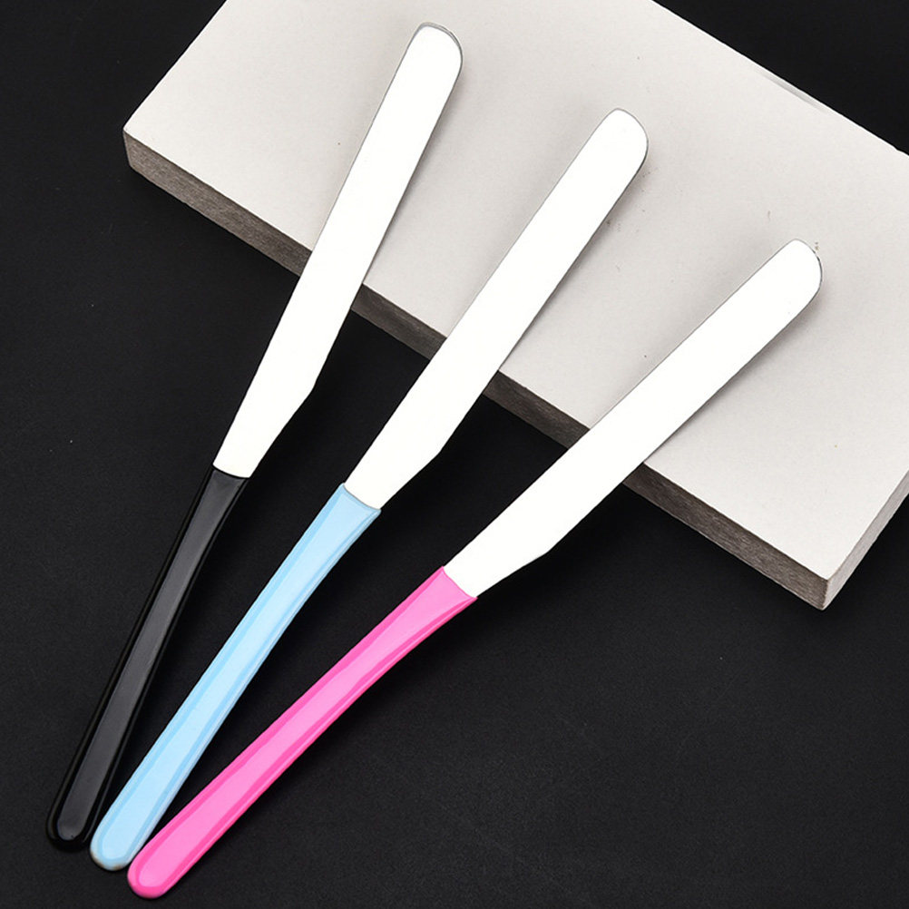 ステンレス製メイクアップミキシングスパチュラ ロングハンドル - Beauty Makeup Tool のレビューと価格