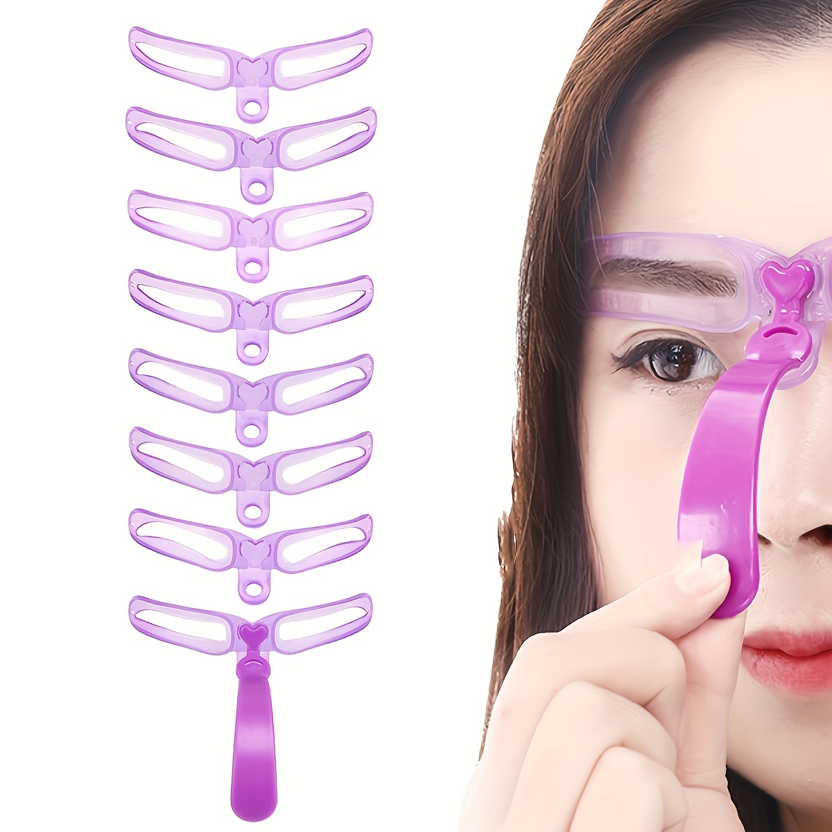 8 in 1 再利用可能な眉毛ステンシルビューティーメイクア - Beauty Makeup Tools Set のレビューと価格