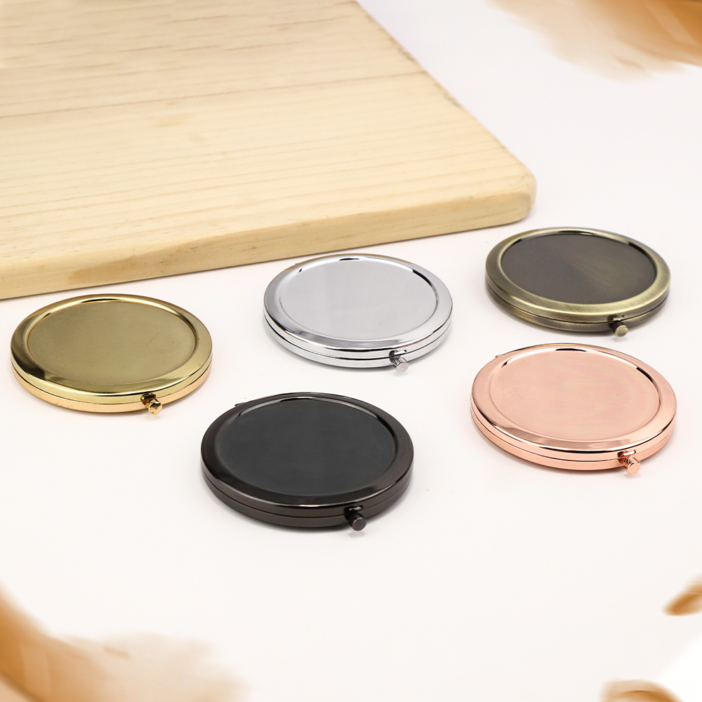 1 個 57 ミリメートルコンパクト財布ポケット化粧鏡折りた - Beauty Makeup Vanity のレビューと価格