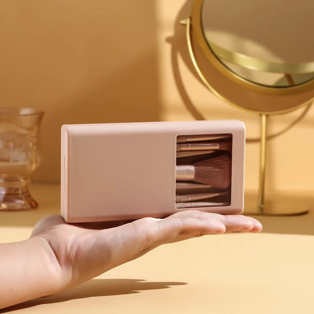 5 個の化粧ブラシキットミラーとケース付き折りたたみボックス - Beauty Makeup Tools Set のレビューと価格