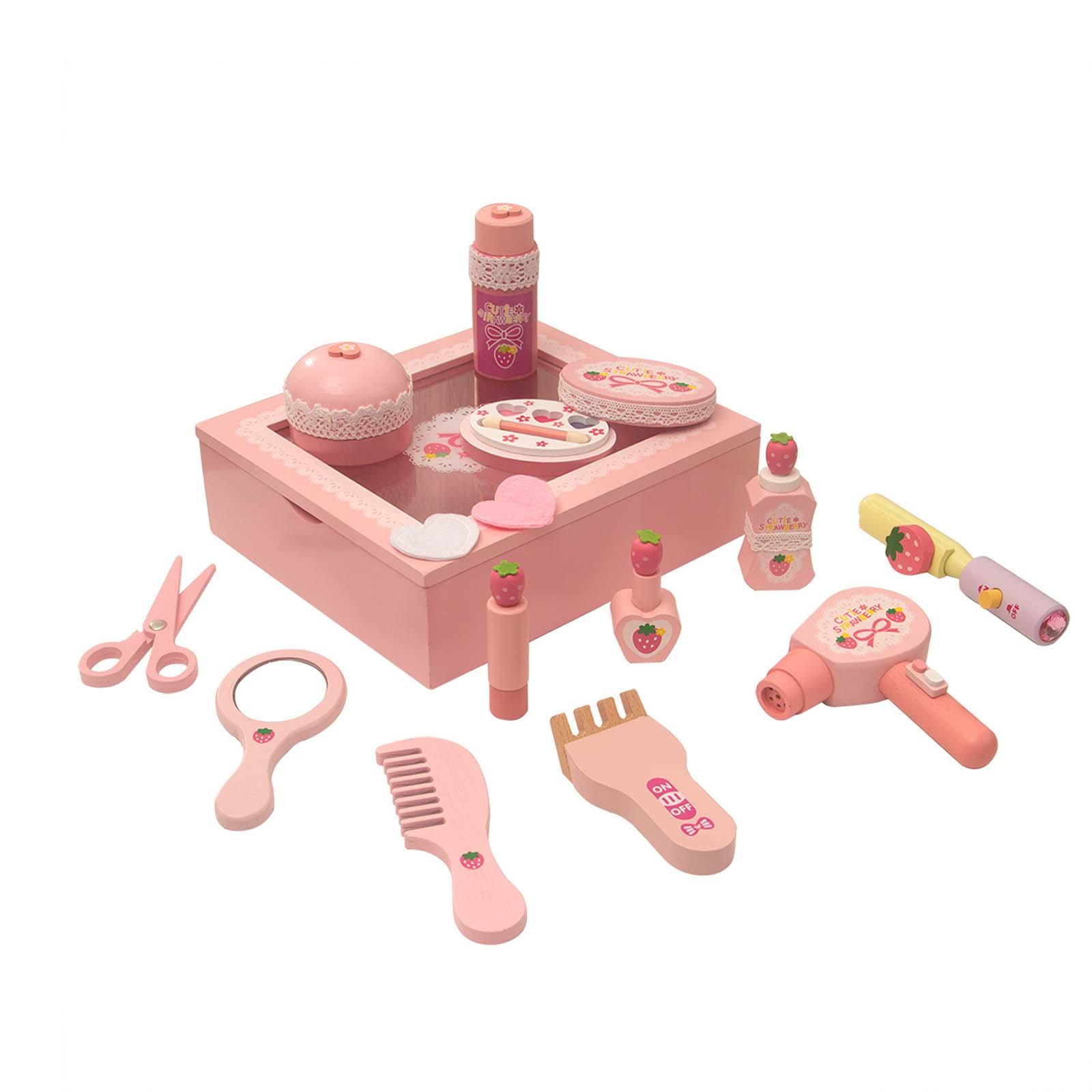 木製メイクアップビューティーおもちゃセット 小さな女の子向け - Beauty Makeup Gift Sets のレビューと価格