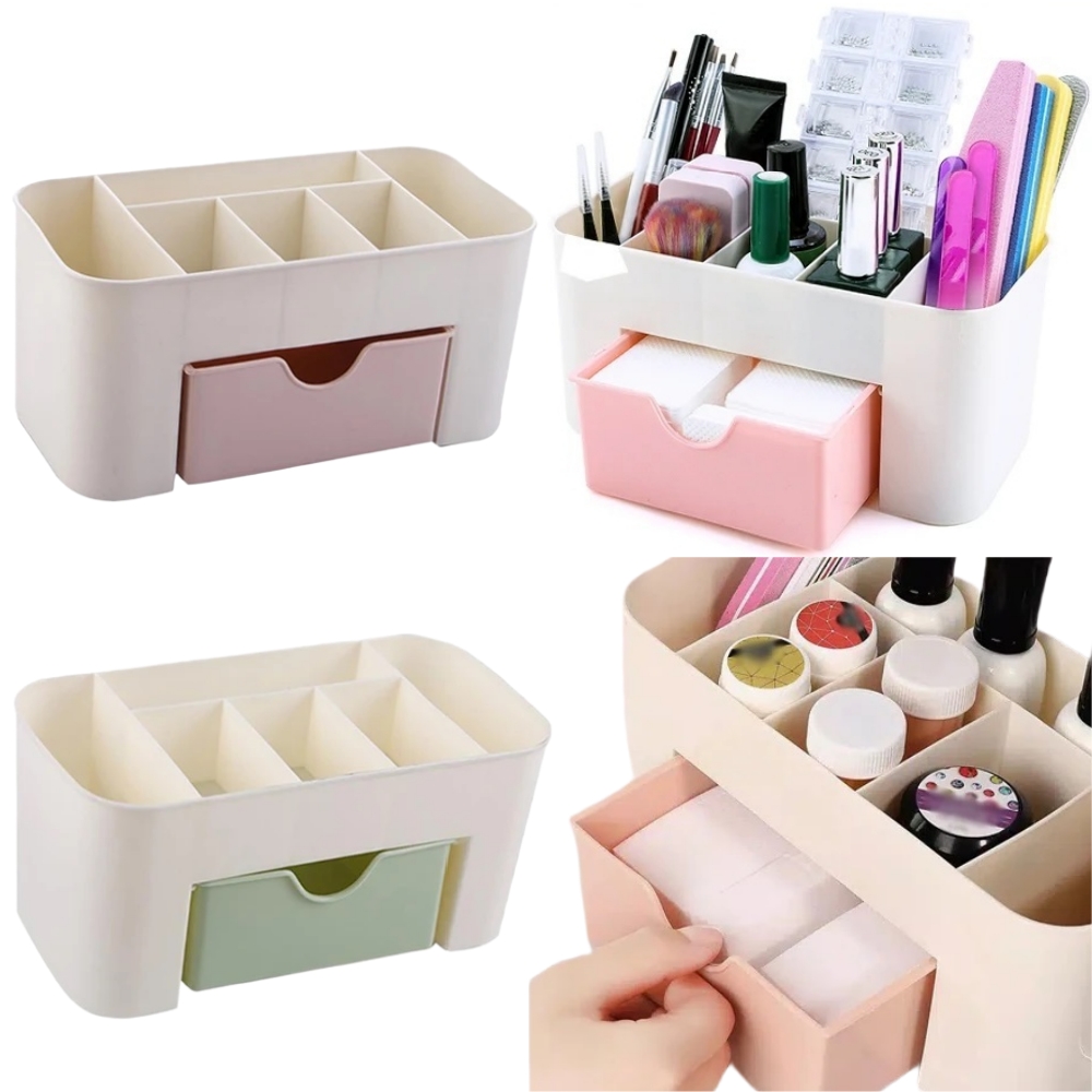 ネイルアートオーガナイザーデスクトップ引き出し化粧品収納ボッ - Beauty Makeup Products のレビューと価格