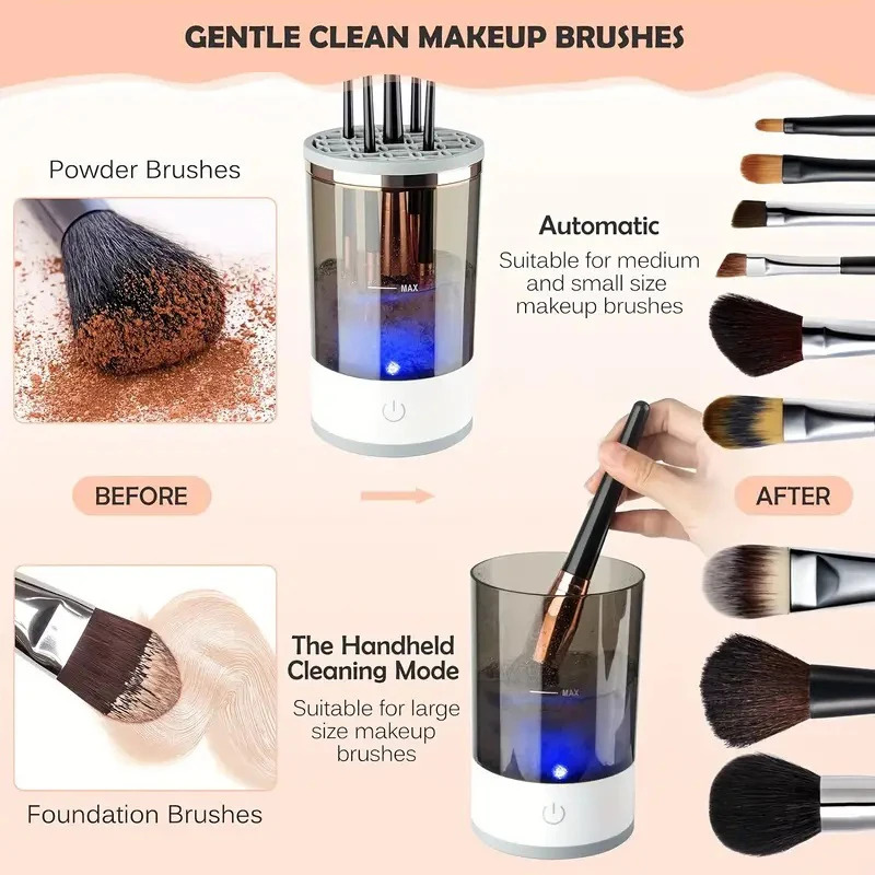 USB プラグポータブル電動メイクブラシクリーナーゴムメイク - Beauty Makeup Products のレビューと価格