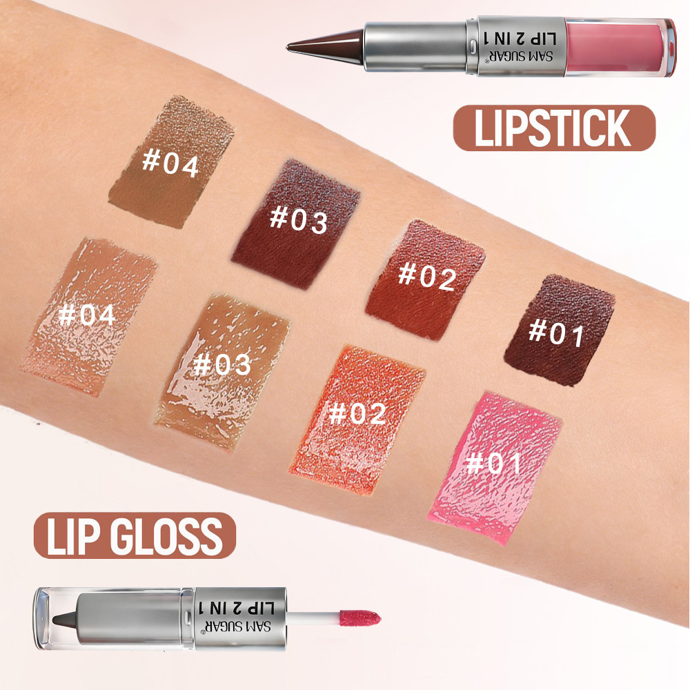 2 in 1 リップライナー＆リップグロス、デュアルエンドの - Lip Gloss Plumping のレビューと価格