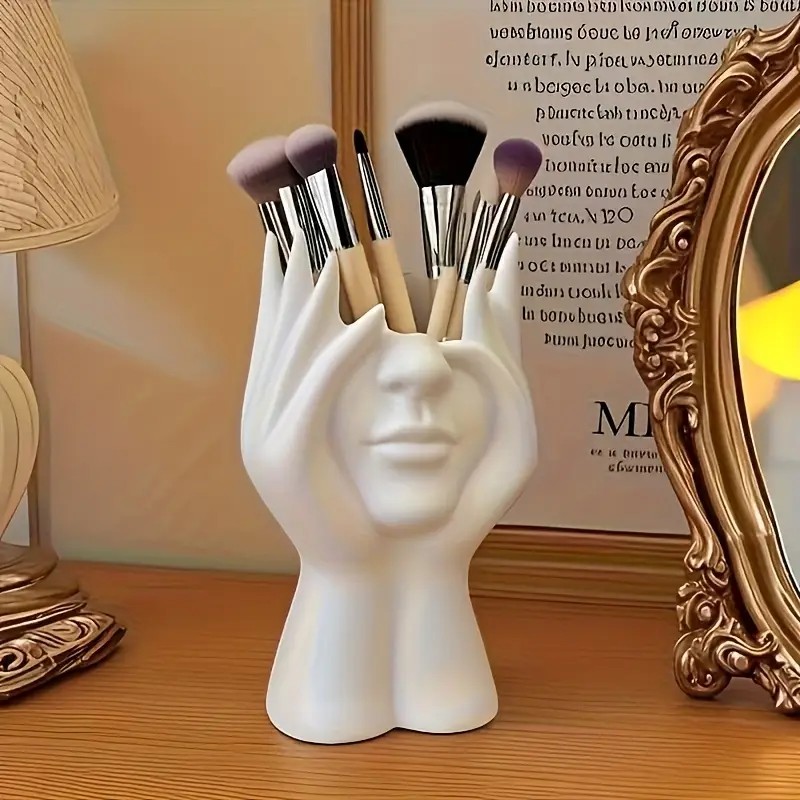 顔の形のメイクブラシホルダー - 美容メイク収納ボックス、女 - Beauty Makeup Design のレビューと価格