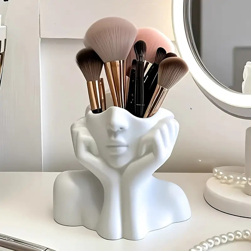 顔の形のメイクブラシホルダー - 美容メイク収納ボックス、女 - Beauty Makeup Design のレビューと価格