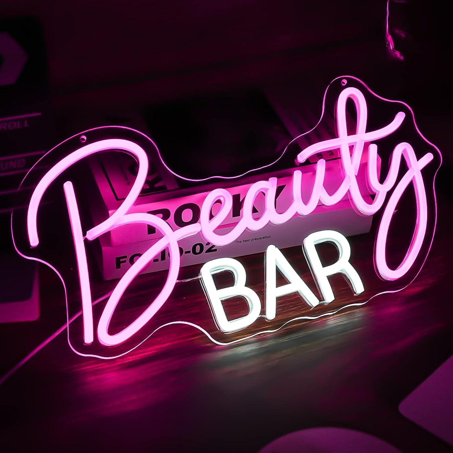 ビューティーバーネオンサイン調光可能なLEDライトメイクアッ - Beauty Makeup Bar のレビューと価格