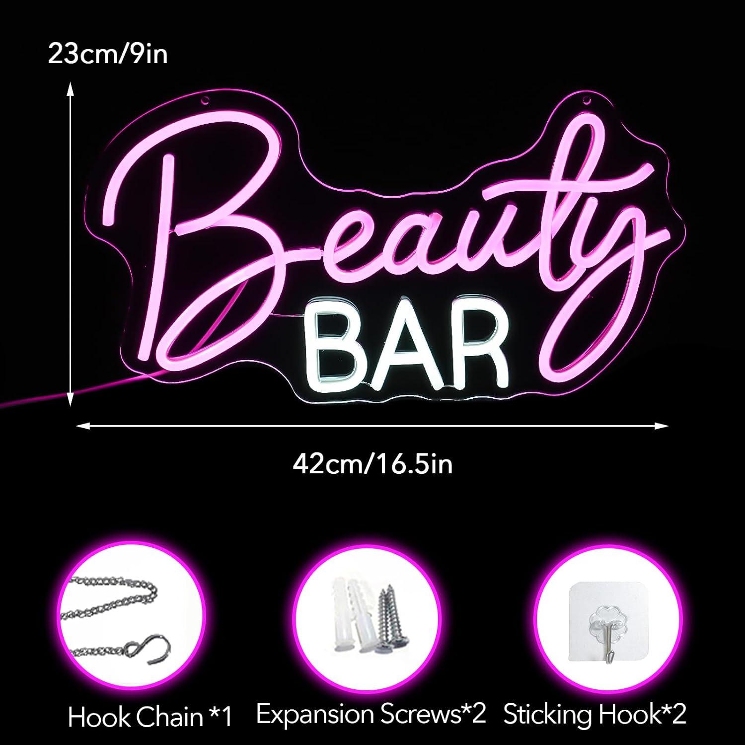 ビューティーバーネオンサイン調光可能なLEDライトメイクアッ - Beauty Makeup Bar のレビューと価格